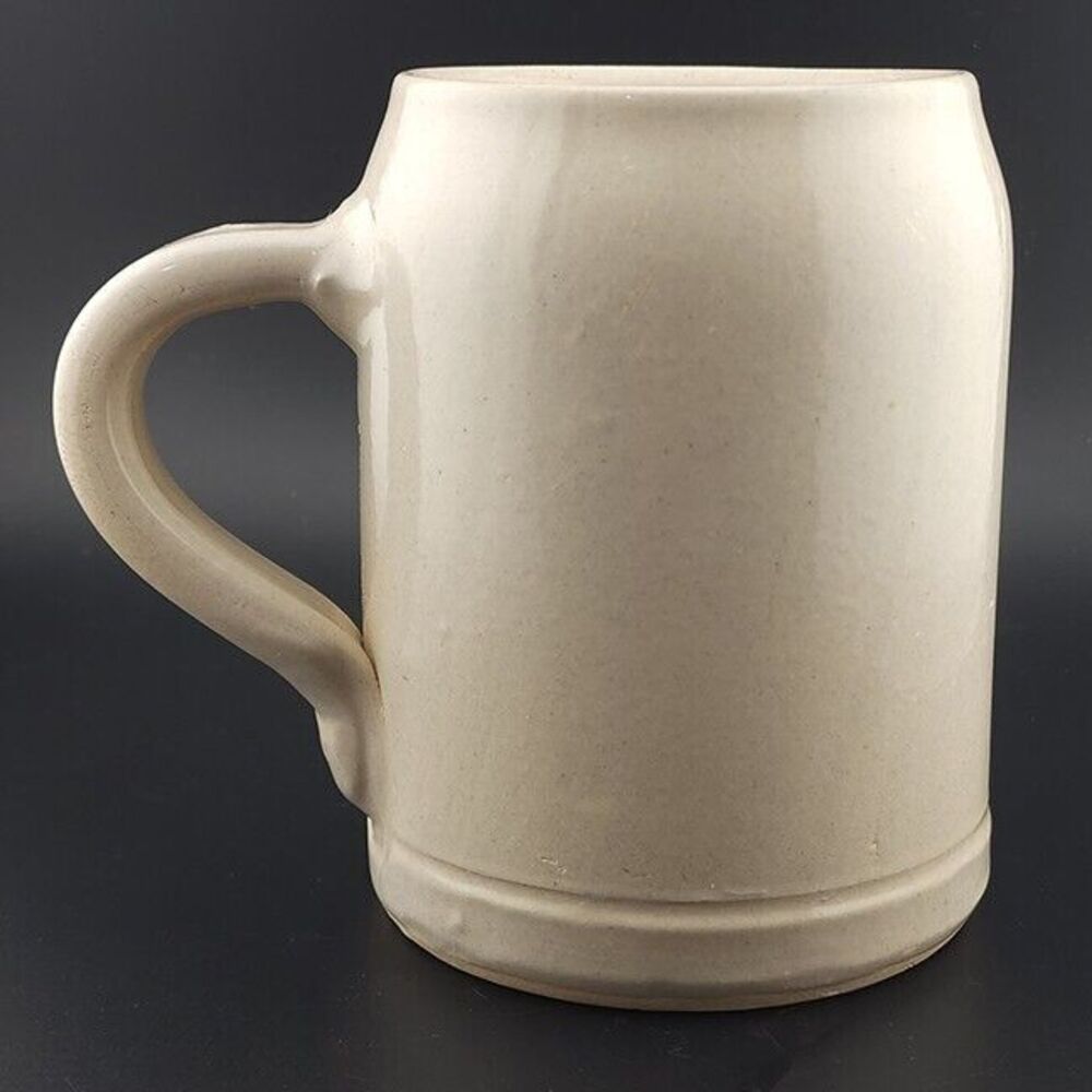 Vintage Beer Stein KUF Pottery Mug West Germany 5 inches tall 0.5 Liters 16.9 oz